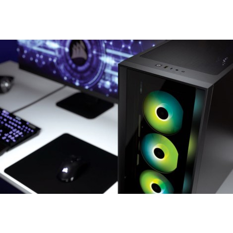 Corsair | Tempered Glass Mid-Tower ATX Case | iCUE 4000X RGB | Side window | Mid-Tower | Black | Power supply included No | ATX - 7